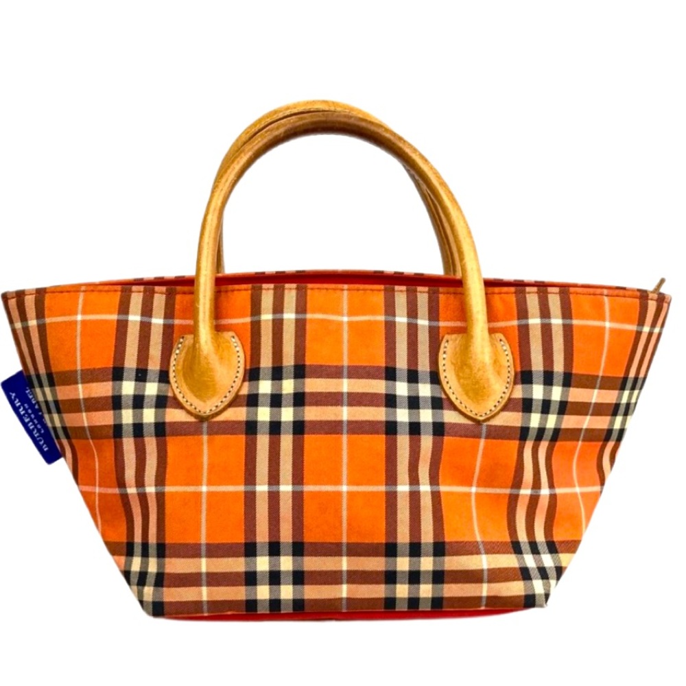 BURBERRY Blue Label Mini Orange Plaid Tote